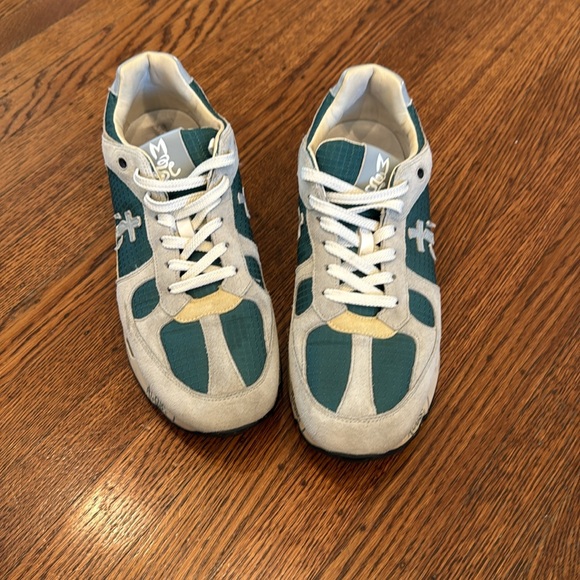 Premiata Mase 5680 Sneakers 💚 | Green Suede + Nylon | EU 44 - Picture 3 of 9